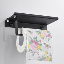 Load image into Gallery viewer, NEW Stainless Steel Toilet Paper Holder BathroomPaper Phone Holder Shelf Towel Roll shelf Accessories  Toilet Paper Holder with Phone Shelf Aluminum Bathroom Accessories Tissue Roll Dispenser Storage Rack Wall Mounted Modern Paper Towel Adapter
