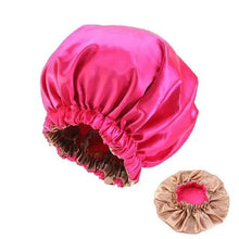 Load image into Gallery viewer, New Stunning Extra Large Satin Lined Bonnet Women Big Size Beauty Print Satin Silk Bonnet Sleep Night Cap Head Cover Bonnet Hat
