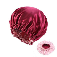 Load image into Gallery viewer, New Stunning Extra Large Satin Lined Bonnet Women Big Size Beauty Print Satin Silk Bonnet Sleep Night Cap Head Cover Bonnet Hat

