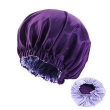 Load image into Gallery viewer, New Stunning Extra Large Satin Lined Bonnet Women Big Size Beauty Print Satin Silk Bonnet Sleep Night Cap Head Cover Bonnet Hat
