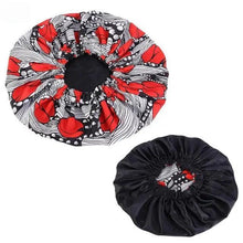 Load image into Gallery viewer, New Stunning Extra Large Satin Lined Bonnet Women Big Size Beauty Print Satin Silk Bonnet Sleep Night Cap Head Cover Bonnet Hat
