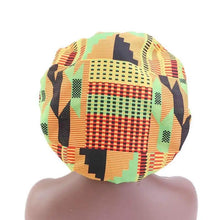 Load image into Gallery viewer, New Stunning Extra Large Satin Lined Bonnet Women Big Size Beauty Print Satin Silk Bonnet Sleep Night Cap Head Cover Bonnet Hat
