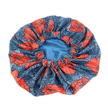 Load image into Gallery viewer, New Stunning Extra Large Satin Lined Bonnet Women Big Size Beauty Print Satin Silk Bonnet Sleep Night Cap Head Cover Bonnet Hat
