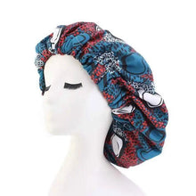 Load image into Gallery viewer, New Stunning Extra Large Satin Lined Bonnet Women Big Size Beauty Print Satin Silk Bonnet Sleep Night Cap Head Cover Bonnet Hat
