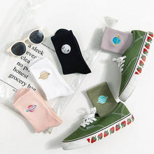 Load image into Gallery viewer, Combed Out Of Pure Cotton Socks Autumn Cute Japanese Harajuku Planet Magic Array Embroidery Long Socks Korean Style Kawaii Girls Socks For Men And Women
