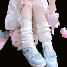 Load image into Gallery viewer, Cute Kawaii Knee High Uniform Style Slouch Socks Boots Solid Color Knit Socks Winter Leg Warmers Socks Foot Warming Cover Socks For Women
