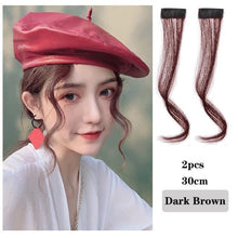 Load image into Gallery viewer, Hair Bangs Clip In Front Side Bangs Synthetic Fake Fringe Hair Extensions For Women Natural Hairpiece Natural Flat Neat Bangs With Temples For Women One Piece Hairpiece
