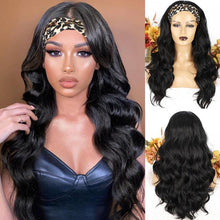 Load image into Gallery viewer, Long Body Wave Black Wig Synthetic Wigs for Black Women Middle Part Brown Red Pink Purple Cosplay Hair Wigs For Black Women Cosplay Wigs For Women
