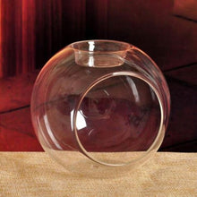 Load image into Gallery viewer, Round Hollow Glass Candle  Tea light Holder Candlestick Home Decorations for Dinner Table Wedding Candle Holder Wedding Candlestick Fine Transparent Crystal Glass Candlestick Dining Home Decor
