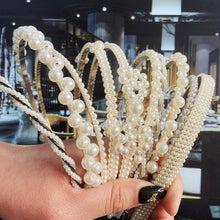 Load image into Gallery viewer, Simulation Pearl Hairbands Women Hair Accessories Korean Handmade Bow Flower Hoops Headband Wedding Ornaments Gorgeous Hair Accessories For Women
