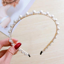 Load image into Gallery viewer, Simulation Pearl Hairbands Women Hair Accessories Korean Handmade Bow Flower Hoops Headband Wedding Ornaments Gorgeous Hair Accessories For Women
