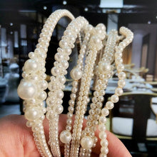 Load image into Gallery viewer, Simulation Pearl Hairbands Women Hair Accessories Korean Handmade Bow Flower Hoops Headband Wedding Ornaments Gorgeous Hair Accessories For Women
