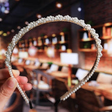 Load image into Gallery viewer, Simulation Pearl Hairbands Women Hair Accessories Korean Handmade Bow Flower Hoops Headband Wedding Ornaments Gorgeous Hair Accessories For Women
