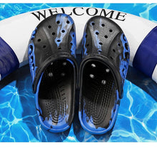 Load image into Gallery viewer, New Summer Shoes For Men Blue Clogs Painted Garden Shoes Breathable Beach Flat Sandals Garden Clogs Classic Mules Anti-Skid Rubber Sole Slip On Summer Clogs
