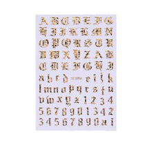 Load image into Gallery viewer, New Super Thin Self-Adhesive  Letter 3d Nail Decal Stickers Manicure Nail Art Decoration Accessories Holographic Old English Character Nail Self-Adhesive Sticker English Font Design Manicure Design Water Sliders Decorations Accessories
