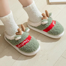 Load image into Gallery viewer, New Thick Sole Christmas Deer Slippers Women Men Indoor Warm Slipper Soft Plush Home Floor Winter Platform Shoes Boys And Girls House Slippers Kids Animal Indoor Slipper Fuzzy Toddler Home Shoes
