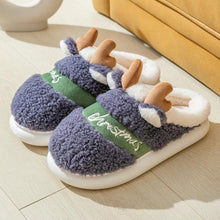Load image into Gallery viewer, New Thick Sole Christmas Deer Slippers Women Men Indoor Warm Slipper Soft Plush Home Floor Winter Platform Shoes Boys And Girls House Slippers Kids Animal Indoor Slipper Fuzzy Toddler Home Shoes
