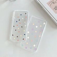Load image into Gallery viewer, New Transparent Love Heart Phone Case For iPhone 11 12 Pro Max Shockproof Silicone Back Cover Cute Heart Pattern For Women Girls Clear Soft Flexible Durable Slim Hard Back Cases
