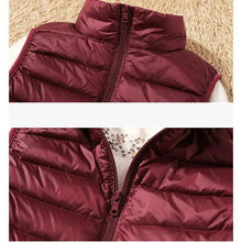 Load image into Gallery viewer, New Trendy Ultra Light Women's Duck Down Vest Jacket Autumn/Winter High collar Sleeveless Coat For Girls
