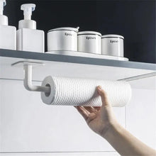 Load image into Gallery viewer, New Vigorous 1Pc Kitchen Self-adhesive Accessories Under Cabinet Paper Roll Rack Towel Holder Tissue Hanger Storage Rack for Bathroom Toilet
