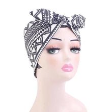 Load image into Gallery viewer, New Vintage African Print Stretch Bandana Head Wrap Long Scarf satin Floral Women Party Turban Headwear Cap Hair Accessories
