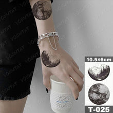 Load image into Gallery viewer, New Waterproof Temporary Tattoo Sticker Deer Animal Flash Tatoo Black Line Body Art Small Decorative Design For Womens Boys
