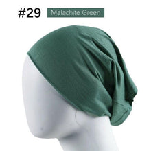 Load image into Gallery viewer, New Winter Autumn Soft Solid Color Inner Hijab  Cap Lightweight Muslim Turban Elegant Hijab Caps Hat Islam Under Scarf  Undercap Bonnet Color Soft Jersey Stretch Hijab's Tube Cap Hat Hijab Bonnet Muslim Women Scarf Turbans Head For Women
