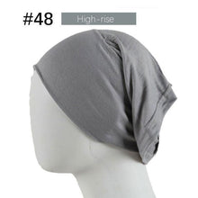 Load image into Gallery viewer, New Winter Autumn Soft Solid Color Inner Hijab  Cap Lightweight Muslim Turban Elegant Hijab Caps Hat Islam Under Scarf  Undercap Bonnet Color Soft Jersey Stretch Hijab's Tube Cap Hat Hijab Bonnet Muslim Women Scarf Turbans Head For Women
