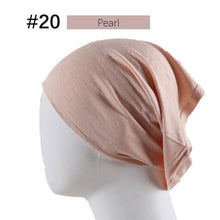 Load image into Gallery viewer, New Winter Autumn Soft Solid Color Inner Hijab  Cap Lightweight Muslim Turban Elegant Hijab Caps Hat Islam Under Scarf  Undercap Bonnet Color Soft Jersey Stretch Hijab's Tube Cap Hat Hijab Bonnet Muslim Women Scarf Turbans Head For Women
