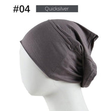 Load image into Gallery viewer, New Winter Autumn Soft Solid Color Inner Hijab  Cap Lightweight Muslim Turban Elegant Hijab Caps Hat Islam Under Scarf  Undercap Bonnet Color Soft Jersey Stretch Hijab's Tube Cap Hat Hijab Bonnet Muslim Women Scarf Turbans Head For Women
