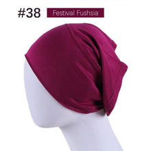 Load image into Gallery viewer, New Winter Autumn Soft Solid Color Inner Hijab  Cap Lightweight Muslim Turban Elegant Hijab Caps Hat Islam Under Scarf  Undercap Bonnet Color Soft Jersey Stretch Hijab's Tube Cap Hat Hijab Bonnet Muslim Women Scarf Turbans Head For Women
