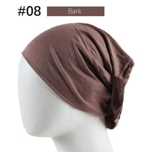 Load image into Gallery viewer, New Winter Autumn Soft Solid Color Inner Hijab  Cap Lightweight Muslim Turban Elegant Hijab Caps Hat Islam Under Scarf  Undercap Bonnet Color Soft Jersey Stretch Hijab's Tube Cap Hat Hijab Bonnet Muslim Women Scarf Turbans Head For Women
