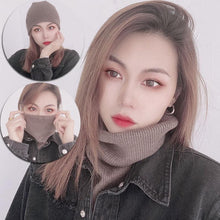 Load image into Gallery viewer, New Winter Autumn Solid Color Soft Cashmere Knit Ring Scarves Neck Warmer Elastic Neck Gaiter Head Wrap Headwear Comfort Collar Female Winter One Loop Scarf For Women
