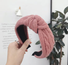 Load image into Gallery viewer, New Winter Knitted Headband Women Warm Handmade Hairband Girls Fashion Solid Turban Center Knot Casual Gorgeous Hair Accessories For Women
