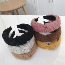 Load image into Gallery viewer, New Winter Knitted Headband Women Warm Handmade Hairband Girls Fashion Solid Turban Center Knot Casual Gorgeous Hair Accessories For Women
