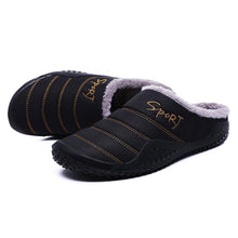 Load image into Gallery viewer, New Winter Slippers For Men Warm Indoor Shoes Short Plush Flat Heel Slipper Waterproof Nonslip Home Slippers Slip-on House Shoes With Arch Support Warm Faux Fur Lined Rubber Sole
