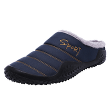 Load image into Gallery viewer, New Winter Slippers For Men Warm Indoor Shoes Short Plush Flat Heel Slipper Waterproof Nonslip Home Slippers Slip-on House Shoes With Arch Support Warm Faux Fur Lined Rubber Sole
