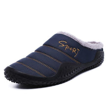 Load image into Gallery viewer, New Winter Slippers For Men Warm Indoor Shoes Short Plush Flat Heel Slipper Waterproof Nonslip Home Slippers Slip-on House Shoes With Arch Support Warm Faux Fur Lined Rubber Sole
