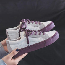 Load image into Gallery viewer, New Women Sneaker Fashion Breathble Vulcanized Shoes Platform Lace Up Casual White Tenis Sneakers Women Play Fashion Sneaker Low Top Elastic Canvas Flat Sneakers
