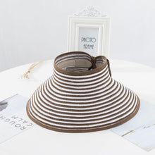 Load image into Gallery viewer, New Women Summer Visors Hat Foldable Sun Hat Wide Large Retro Hat Women's Adjustable Packable Roll-Up Visor Fashion Beach Hats Straw Hat Beach UV Protection Cap
