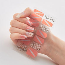 Load image into Gallery viewer, New Year Patterned Nail Decor Nail Polish Nail Art Stickers Full Beauty Sticker for Nails Nail Accessorie Christmas Nail Sticker 3D Nail Art Stickers Decal Slider Template Diy Nail Tool Decorations Nail Art Design Self Adhesive Luxury Designer Nail Sticke
