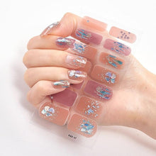 Load image into Gallery viewer, New Year Patterned Nail Decor Nail Polish Nail Art Stickers Full Beauty Sticker for Nails Nail Accessorie Christmas Nail Sticker 3D Nail Art Stickers Decal Slider Template Diy Nail Tool Decorations Nail Art Design Self Adhesive Luxury Designer Nail Sticke
