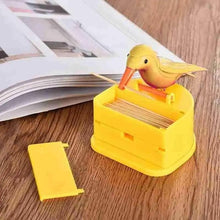 Load image into Gallery viewer, New Yellow Small Bird Toothpick Container Automatic Toothpick Dispenser Toothpick Holder Home Decoration Kitchen Accessories
