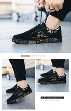 Load image into Gallery viewer, Newest Spring Autumn Men's Flat Shoes Fashion Comfortable Breathable Canvas Sneakers Men's Lace Casual Slip On Sneakers Classic Low Top Canvas Causal Comfortable Walking Flats Sneakers
