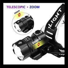 Load image into Gallery viewer, Newest  Waterproof XHP199 16-Core Super Bright Powerful Lantern Headlamp XHP110 LED USB  Flashlight XHP50 Headlight Rechargeable 18650 Zoom Torch Light
