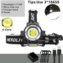 Load image into Gallery viewer, Newest  Waterproof XHP199 16-Core Super Bright Powerful Lantern Headlamp XHP110 LED USB  Flashlight XHP50 Headlight Rechargeable 18650 Zoom Torch Light
