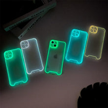 Load image into Gallery viewer, Night Light Luminous Silicone Phone Case For iPhone 14 13 12 11 Pro Max XR X XS 14 Plus Shockproof Clear Fluorescent Soft Cover Shockproof Bumper Phone Case with Camera Protection Cover for iPhone
