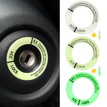 Load image into Gallery viewer, Night Luminous Car Ignition Start Stop Button Fluorescent Circle Luminous Ring Cover Start Stop Button Luminous  Start Stop Button Ring Cover Trim Universal Ignition Key Ring Stickers Auto Motorcycle 3D Decals Decoration Fluorescent Circle  Auto Interior
