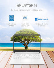 Load image into Gallery viewer, HP 14" 14DQ0052DX  Intel Celeron N4120  White  4 GB/64 GB  Windows 11
