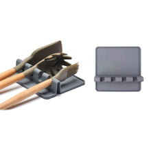Load image into Gallery viewer, Non-Slip Heat Resistant Silicone Multiple Utensil Rest with Drip Pad

